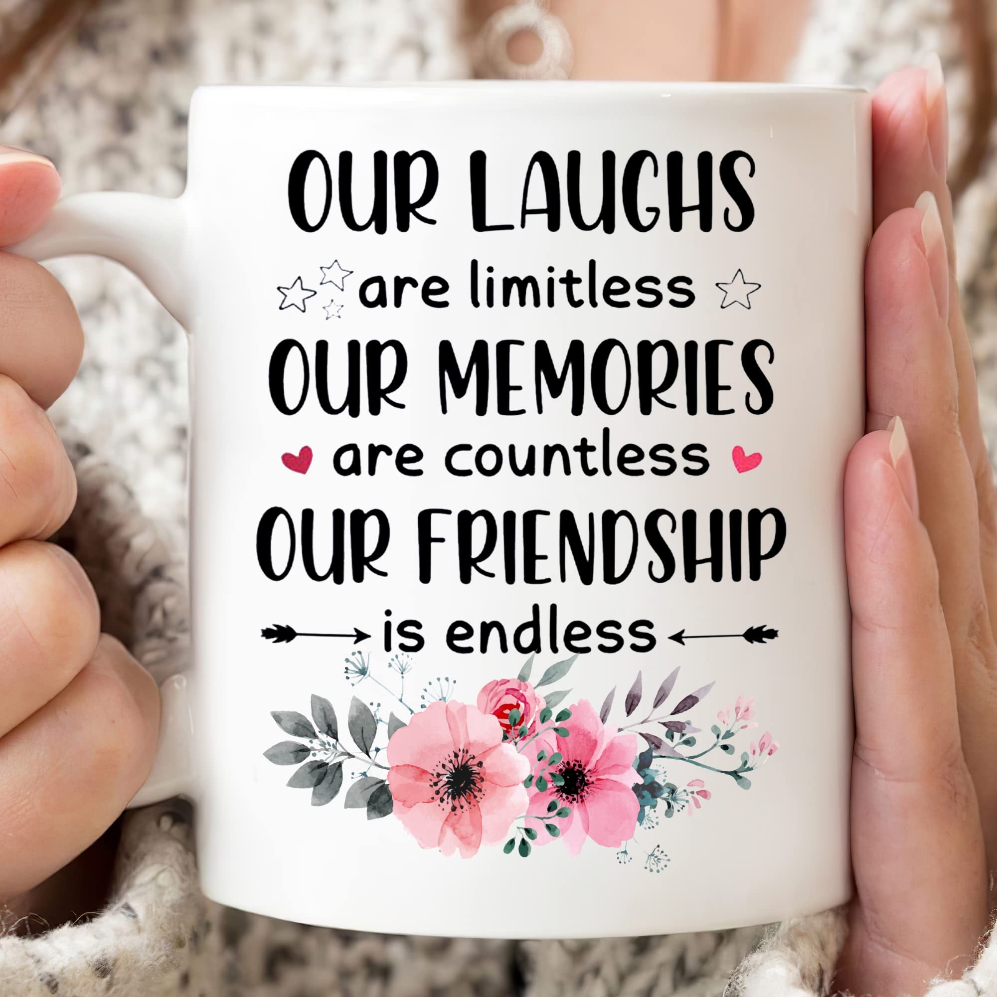 Our Laughs Are Limitless Mug, Friendship Mug, Bestie Mug, Gifts For Bestie For Friend, Friendship Gifts For Her, Birthday Gifts For Women Men