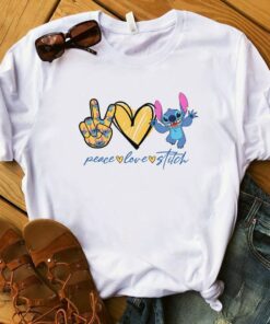 Peace Love Stitch Shirt, Cute Stitch Shirt, Stitch Shirts, Stitch Disney Shirt, Stitch and Lilo Shirts, Disney Shirt Gift For Men Women Kid Hoodie Sweatshirt Toddler Shirt
