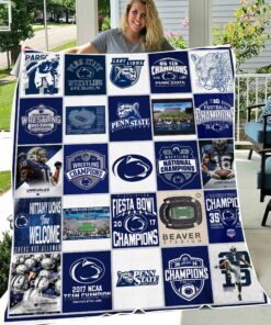 Penn State Nittany Lions Sherpa Fleece Blanket Gifts for NCAA Fans