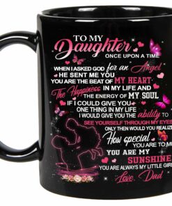 Perfectostore Dad To Daughter Mugs - Father And Daughter Mugs From Daddy On Birthday, Mothers Day, Fathers Day, Graduation, Valentines Day, Anniversary Coffee Cup