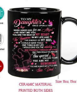 Perfectostore Dad To Daughter Mugs - Father And Daughter Mugs From Daddy On Birthday, Mothers Day, Fathers Day, Graduation, Valentines Day, Anniversary Coffee Cup