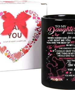 Perfectostore Dad To Daughter Mugs - Father And Daughter Mugs From Daddy On Birthday, Mothers Day, Fathers Day, Graduation, Valentines Day, Anniversary Coffee Cup