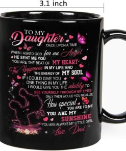 Perfectostore Dad To Daughter Mugs - Father And Daughter Mugs From Daddy On Birthday, Mothers Day, Fathers Day, Graduation, Valentines Day, Anniversary Coffee Cup