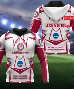 Personalized Alabama Crimson 3D All Over Print Zip Hoodie Gifts For Ncaa Fans