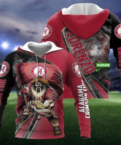 Personalized Alabama Crimson Tide 3D All Over Print Zip Hoodie Gifts For Ncaa Fan