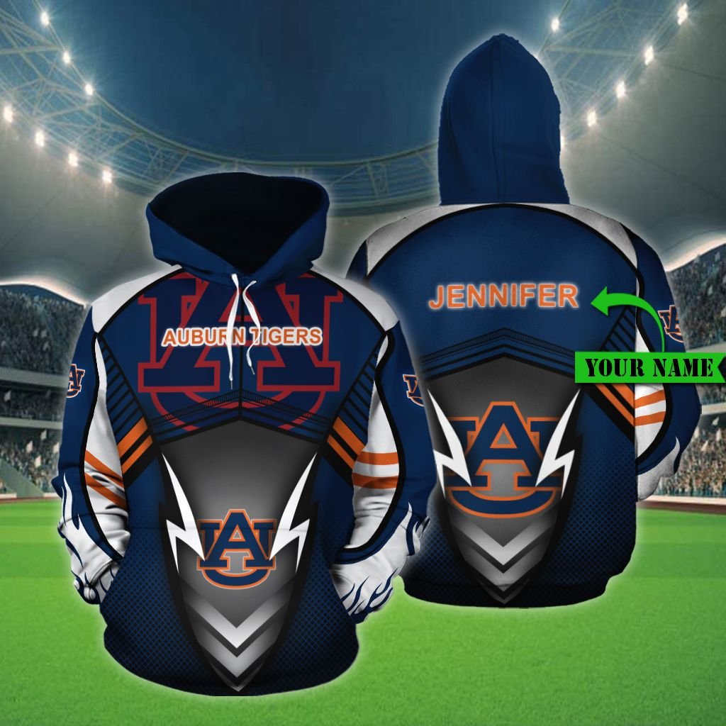 Personalized Auburn Tigers 3D All Over Print Zip Hoodie Gifts For Ncaa Fan