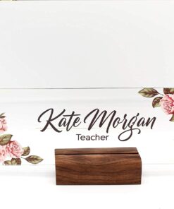 Personalized Desk Name Plate Plaque Unique Gift For Office Décor Teacher Name Plate