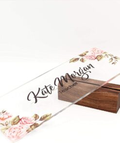 Personalized Desk Name Plate Plaque Unique Gift For Office Décor Teacher Name Plate