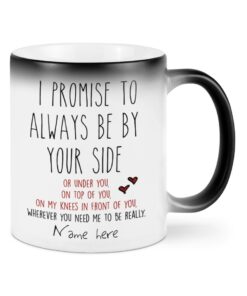 Personalized Fathers Day Gift For Husband From Wife I Promise To Always Be By Your Side Mug, Funny Her, Him, Couple Valentine Gifts, Birthday Girlfriend On