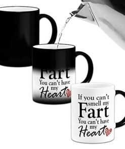 Personalized Funny Color Changing Mug If You Can'T Smell My Fart You Can'T Have My Heart Funny Gift For Couple On Anniversary Birthday Gifts Unique Gifts For Him Her Boyfriend Girlfriend