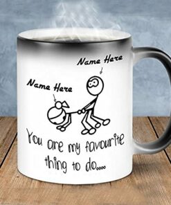 Personalized Funny Couple Color Changing Mug You Are My Favorite Thing To Do Mug Love Mug Adult Humor Funny Gifts For Him Her Boyfriend Girlfriend Naughty Couple Mug