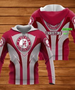Personalized Hoodie Alabama Crimson Tide 3D All Over Print Zip Hoodie Gifts For Ncaa Fans