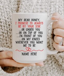 Personalized I Promise To Always Be By Your Side Mug For Couple Love Husband Wife Boyfriend Girlfriend Couple Mug Valentines Day Gifts For Valentine's Day An-Niversary