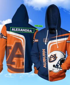 Personalized Ncaa Auburn Tigers Football Custom Name 3D All Over Print Hoodie