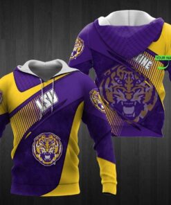 Personalized Nna2608T18 Lsu Tigers 3D All Over Print Zip Hoodie Gifts For Ncaa Fans