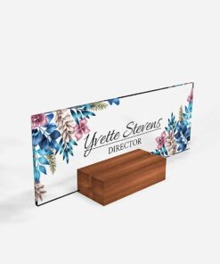 Personalized Name Plate Office Supply Secretary Sign Gift Custom Nurses Teacher Friend Special Rose Floral Flowers