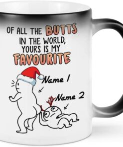 Personalized Of All The Butts In The World Yours Is My Favourite Mug, Couple Gifts Funny Mug, Funny Couple Gifts, Couple Christmas Mug Gifts For Her Girlfriend