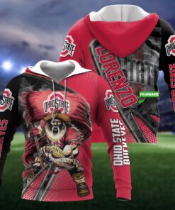 Personalized Ohio State Buckeyes 3D All Over Print Zip Hoodie Gifts For Ncaa Fans