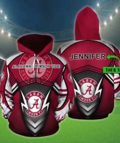 Personalized Tt16 Alabama Crimson Tide 3D All Over Print Zip Hoodie Gifts For Ncaa Fans