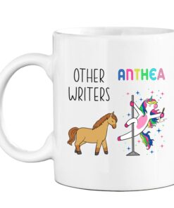 Personalized Writer - Author Coffee Mug Custom Name For Men Women Bff, Other Writers Vs Writer Unicorn Ceramic Mug Gifts For Writer Author Novelist Book Lover Poet