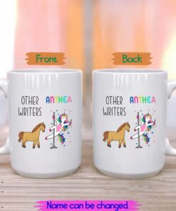 Personalized Writer - Author Coffee Mug Custom Name For Men Women Bff, Other Writers Vs Writer Unicorn Ceramic Mug Gifts For Writer Author Novelist Book Lover Poet
