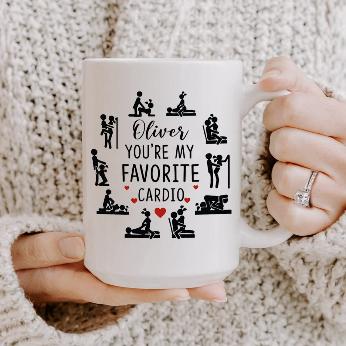Personalized You're My Favorite Cardio Couple Mug For Couple Love Husband Wife Boyfriend Girlfriend Couple Mug Valentines Day Gifts For Valentine's Day