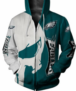 Philadelphia Eagles Hoodies Skull Printed Gifts for Fans