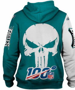 Philadelphia Eagles Hoodies Skull Printed Gifts for Fans