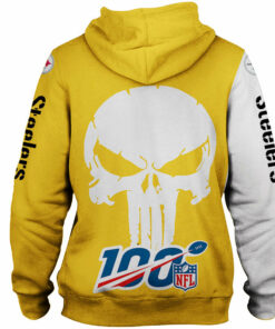 Pittsburgh Steelers Hoodies Skull Printed Gifts for Fans