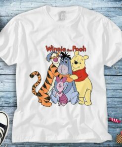 Pooh Friends Hugging Winnie The Pooh Unisex Tee Adult T-shirt Kid Shirt Long Sleeve Hoodie Sweatshirt Women's Tank