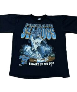 Portland Sea Dogs Vintage Style T-Shirt Sweatshirt Pullover Hoodie Reprinted Full Color Full Size