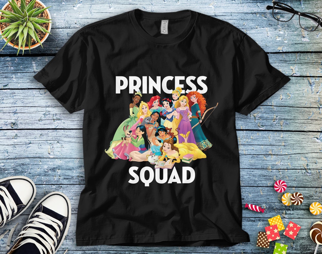 Princess Squad Disney Princess Funny Unisex Tee Adult T-shirt Kid Shirt Long Sleeve Hoodie Sweatshirt Woman's Tank
