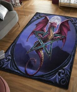 Purple Area Rugs, Purple Dragon Rug, Dragon Area Rug, Dragon Themed Rugs, Gift For Dragon Lovers, Personalized Rug, Carpet For Living Room, Bedding Room Home Decor DG70
