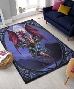 Purple Area Rugs, Purple Dragon Rug, Dragon Area Rug, Dragon Themed Rugs, Gift For Dragon Lovers, Personalized Rug, Carpet For Living Room, Bedding Room Home Decor DG70