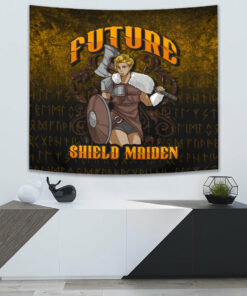 Ragnar Lothbrok Ragnar Lodbrok Viking Warrior Cyan Version Tapestry for Wall Décor