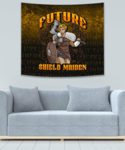 Ragnar Lothbrok Ragnar Lodbrok Viking Warrior Cyan Version Tapestry for Wall Décor