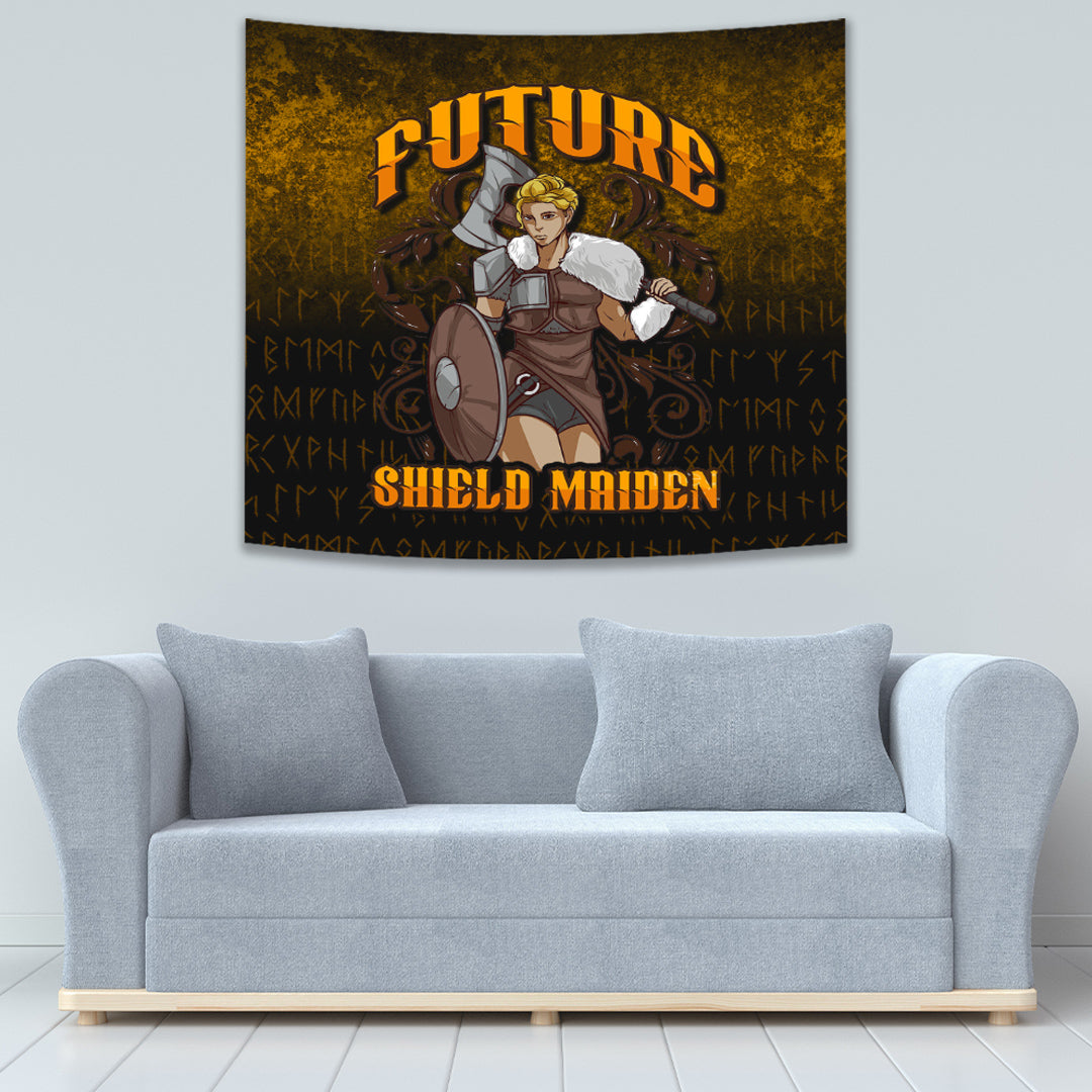 Ragnar Lothbrok Ragnar Lodbrok Viking Warrior Cyan Version Tapestry for Wall Décor