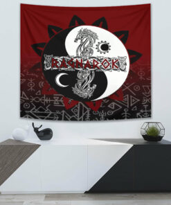 Ragnarok Skoll and Hati Style Bagua Tapestry for Wall Décor