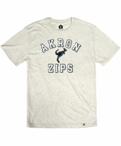 Rally Akron Zips Oatmeal Triblend Number One Distressed Short Sleeve Fashion Shirt