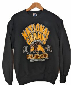 Rare Vintage 1990 University of Colorado National Champs Sweatshirt Hoodie Shirt Full Size