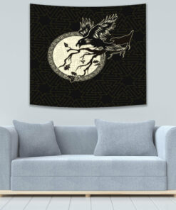 Raven And Skull Viking Tapestry for Wall Décor