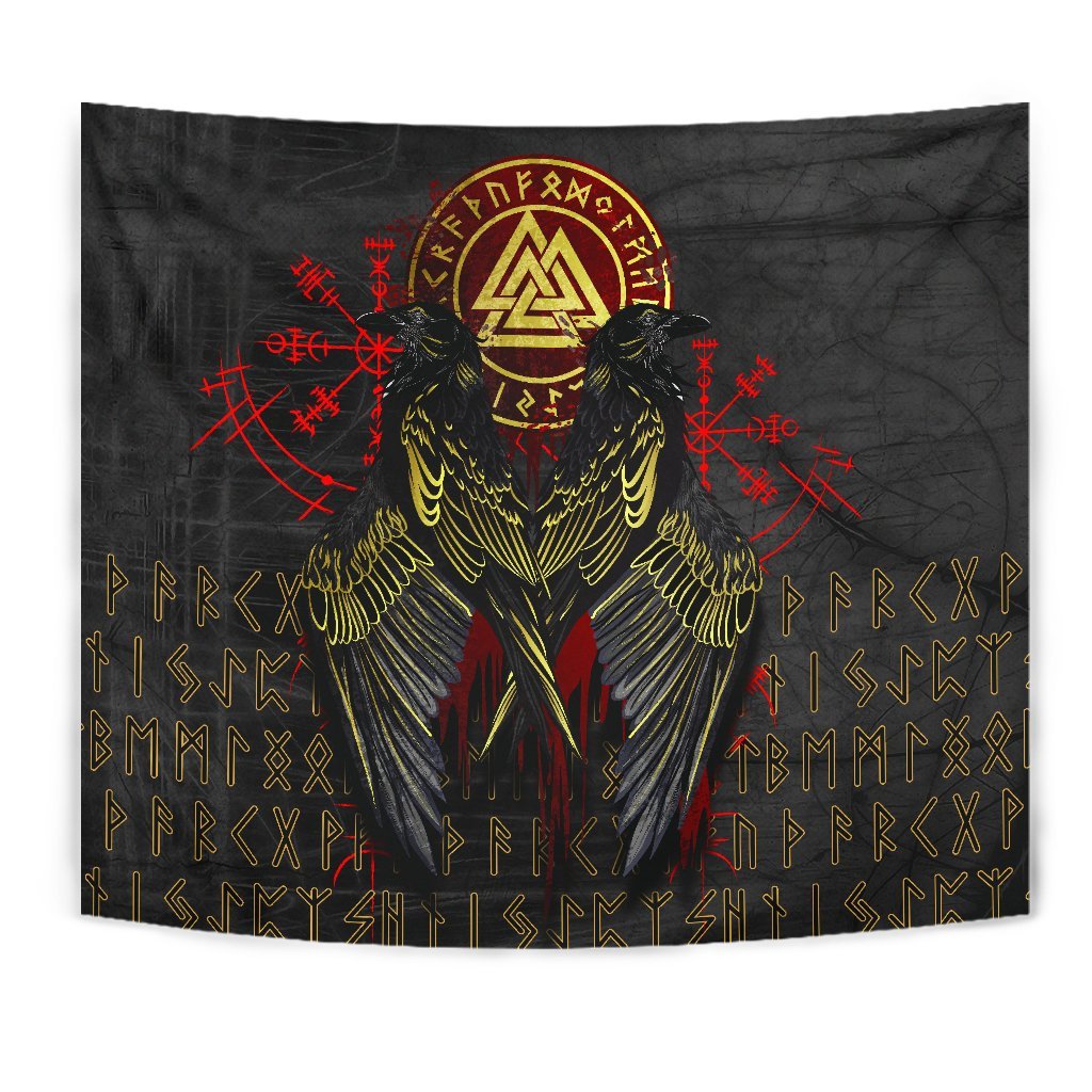 Raven Gold Version Tapestry for Wall Décor