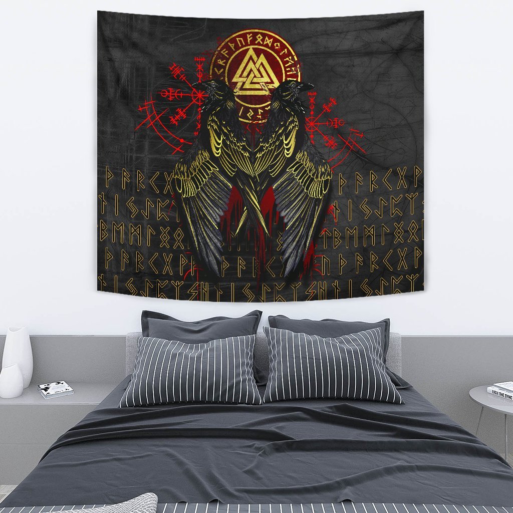Raven Gold Version Tapestry for Wall Décor