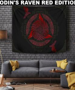 Raven Vegvisir Tattoo Special Version Tapestry for Wall Décor
