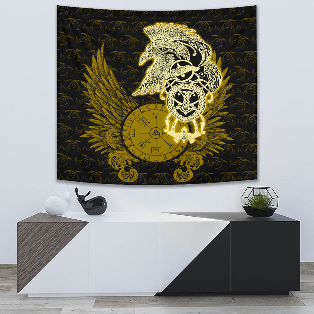 Raven Viking Legend Warrior Limited 3D Print Wall Tapestry for Wall Décor