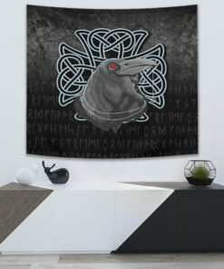 Raven Viking Warrior Norse Tapestry for Wall Décor