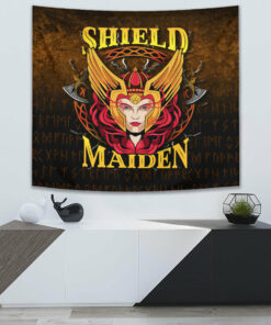 Raven With Open Wings Sacred Sign Of Viking Tapestry for Wall Décor