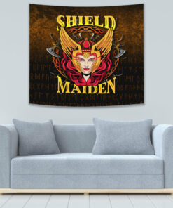 Raven With Open Wings Sacred Sign Of Viking Tapestry for Wall Décor