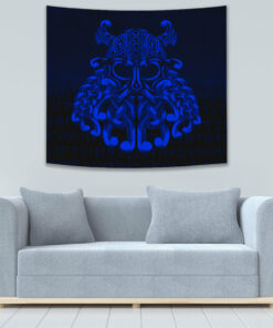 Raven and Ourobos and Runes Tapestry for Wall Décor