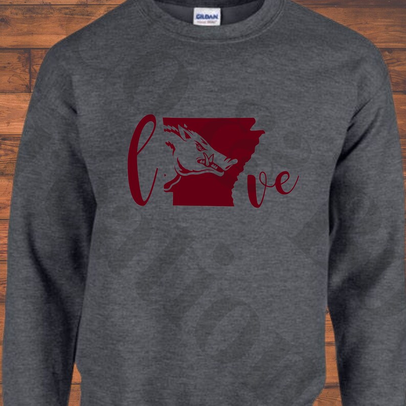 Razorback Sweatshirt, Arkansas Sweatshirt, Hogs Sweatshirt Hoodie Shirt, Love With State, Razorback Fan Gift, Custom Hog Gift